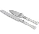 Ver imagem 2 de Kit Faca Espátula Bolo Pães Torta Aço Inox Cabo Acrílico para Servir - Cortar Bolo Torta Festa Anive