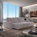Ver imagem 1 de Sofá Retrátil Guaxupé 2,90m 05 Lugares Mola Ensacada Txr