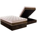 Ver imagem 1 de Cama Box Baú Casal: Colchão Molas Masterpocket Ensacadas Plumatex Personalle + Base Brown(138x188)