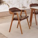 Ver imagem 3 de Kit 8 Cadeiras para Mesa de Jantar Gaia Yescasa Marrom