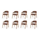 Ver imagem 1 de Kit 8 Cadeiras para Mesa de Jantar Gaia Yescasa Marrom