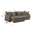 Ver imagem 2 de Sofá Cama Leona Retrátil e Reclinável 190 Cm Braço 15 Cm Meu Sofá Online