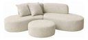 Ver imagem 2 de Sofá e Puff Orgânico Virginia 300cm Sala Suede:Bege