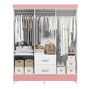 Ver imagem 4 de Guarda Roupa Meraki 6 Portas Branco Rosa