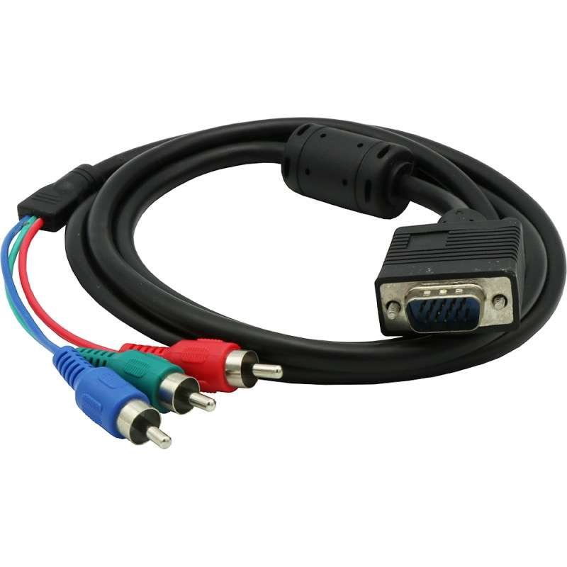 Cabo Adaptador VGA para 3RCA (1.5 Metros) | MadeiraMadeira