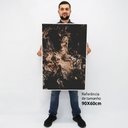 Ver imagem 2 de Quadro Decorativo em Canvas Abstrato Black Mármore - Moldura Preta - 90 x 60cm