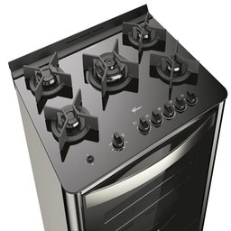 Fogão de Piso Fischer 5 Bocas Tc Gran Chef com Grill Preto e Inox - 127 Volts - 3