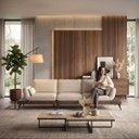 Ver imagem 3 de Sofá Modular Giratório Articulado 3,04 Moderno Lumina Areia Caramelo