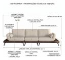 Ver imagem 2 de Sofá Modular Giratório Articulado 3,04 Moderno Lumina Areia Caramelo