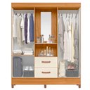 Ver imagem 3 de Guarda-Roupa Palumóveis Mobi com Espelho 4 Portas e 2 Gavetas Palumóveis