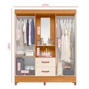 Ver imagem 4 de Guarda-Roupa Palumóveis Mobi com Espelho 4 Portas e 2 Gavetas Palumóveis