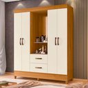 Ver imagem 1 de Guarda-Roupa Palumóveis Mobi com Espelho 4 Portas e 2 Gavetas Palumóveis