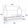 Cama Infantil Montessoriana sem Colchão com Cama Auxiliar Linha Infanto Branco Ccm020 Completa Móvei - 4