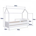 Ver imagem 5 de Cama Infantil Montessoriana com Cama Auxiliar sem Colchao Infanto Branco - Completa Móveis