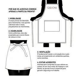 Avental Preto e Cintura Cafeteria Barbearia Bistro Bar 2un - 6
