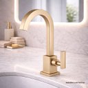 Ver imagem 2 de Torneira para Banheiro Athena Slim Meber Metais Dourado/Matte