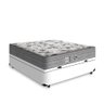 Cama Box Baú Viúva + Colchão de molas ensacadas Evolution Probel/Prodormir 128x188x74 CM:branco - 2