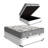 Cama Box Baú Viúva + Colchão de molas ensacadas Evolution Probel/Prodormir 128x188x74 CM:branco - 1