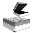 Ver imagem 1 de Cama Box Baú Viúva + Colchão de molas ensacadas Evolution Probel/Prodormir 128x188x74 CM:branco