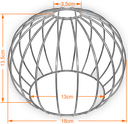 Ver imagem 2 de Cupula de Aramado Tangerine Cobre para Pendentes e Abajures