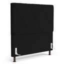 Ver imagem 1 de Cabeceira Cama Box Casal Mel 140cm com Frame Veludo Preto - Desk Design