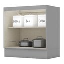 Ver imagem 2 de Balcão 2 Portas 80 cm Nova York Cinza – Henn