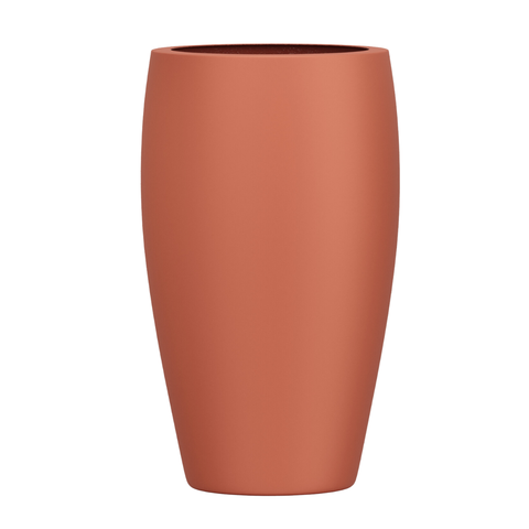 Vaso de Fibra de Vidro Atenas g 90cm Grande Terracota Fosco