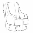 Ver imagem 5 de Poltrona de Amamentação Fixa Pés Manu Fábula D02 Bouclê Marrom Claro B-122 - Lyam Decor