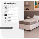 Ver imagem 3 de Colchão Solteiro e-Shop Casa D33 One Face - 17x88x188cm - Suede Cinza