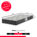 Ver imagem 3 de Colchão Solteiro D33 One Face 17x88x188cm - Cinza - e-Shop Casa