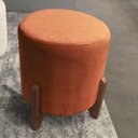 Ver imagem 3 de Conjunto Sofá Curvo Orgânico + 02 Puff Luna Boucle Terracota - Montanaris Decor