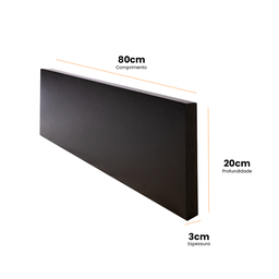 Prateleiras Kit 3 Peças Madeira Maciça Eucalipto C Suporte Invisível 80 Cm X 20 Cm Cor Preta - 2