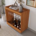 Ver imagem 2 de Adega Duna Barzinho Compacto 81x80x40cm Mdf Sala Jantar