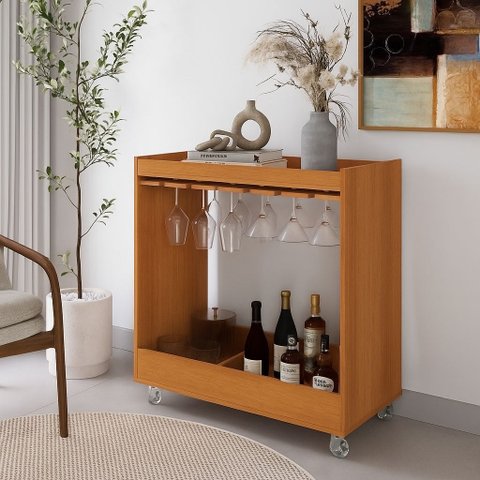 Adega Duna Barzinho Compacto 81x80x40cm Mdf Sala Jantar