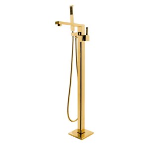 Misturador Torneira de Piso/banheira Monocomando C/ducha Dourado Capri - Demima