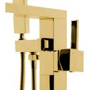 Ver imagem 2 de Misturador Torneira de Piso/banheira Monocomando C/ducha Dourado Capri - Demima