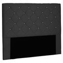 Ver imagem 1 de Cabeceira King 1,95m Tânia Suede Preto - Pallazio