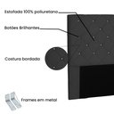 Ver imagem 4 de Cabeceira King 1,95m Tânia Suede Preto - Pallazio
