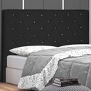 Ver imagem 2 de Cabeceira King 1,95m Tânia Suede Preto - Pallazio