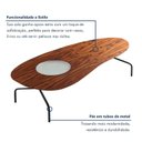 Ver mais imagens de Mesa de Centro para Sala de Estar com Detalhe em Vidro Cacau