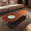 Ver imagem 1 de Mesa de Centro para Sala de Estar com Detalhe em Vidro Cacau