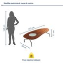 Ver imagem 3 de Mesa de Centro para Sala de Estar com Detalhe em Vidro Cacau