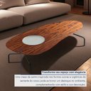 Ver imagem 7 de Mesa de Centro para Sala de Estar com Detalhe em Vidro Cacau