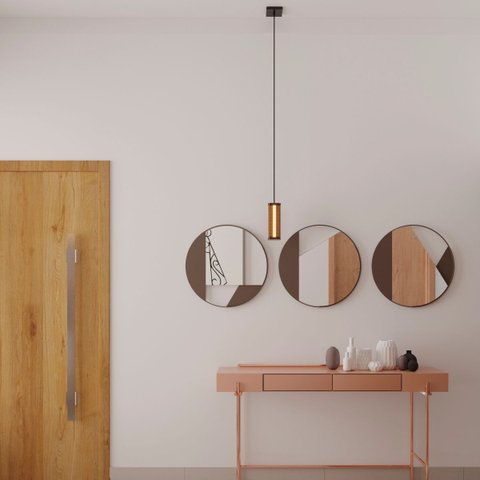 Pendente Madeira Centro Agata Led 18w 2000lm Bivolt