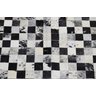 Tapete de Couro 2,00x1,50 Preto e Branco Salino - 2