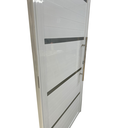 Ver imagem 2 de Porta de Aluminio Lambril Branco com Puxador e Friso Linha 25 - 210x90 Esquerda