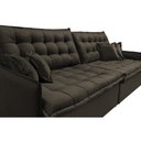 Ver imagem 4 de Sofá Cama Retrátil Reclinável 2.55m Cama Inbox Versátil com Pillow Top e Molas Velusoft Café
