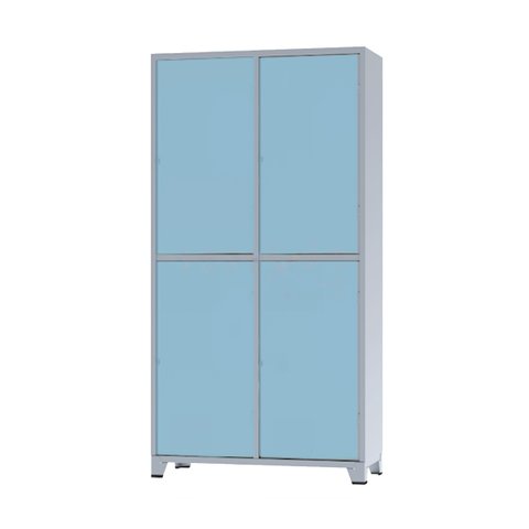 Roupeiro de Aço Insalubre 4 Portas Vestiário Nr 18/24 com Chave Azul Claro