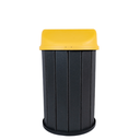 Ver imagem 3 de Lixeira Madeira Plástica 100 Litros - 70 Cm:cinza/amarelo