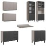Cozinha Modulada Completa Cambará Quiditá 7 Peças Branco Grafite - 5